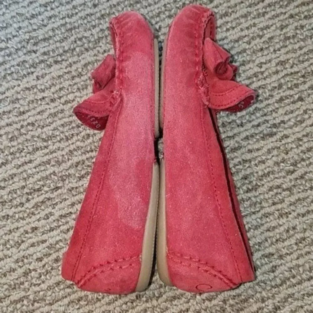 Cole Haan Loafers SLIPPERS RED Suede House Shoes Kids Size10 YOUTH